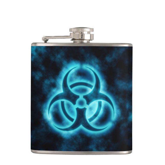 Flasques Symbole bleu de Biohazard (Devant)