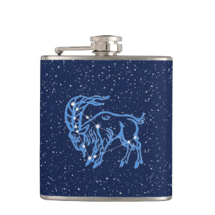Flasques Symbole Capricorne Constellation et Zodiaque avec