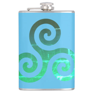 Flasques Symbole celtique antique Emerald Triskele