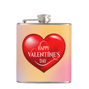 Flasques Symbole d'amour rouge 3d en forme de coeur-50420