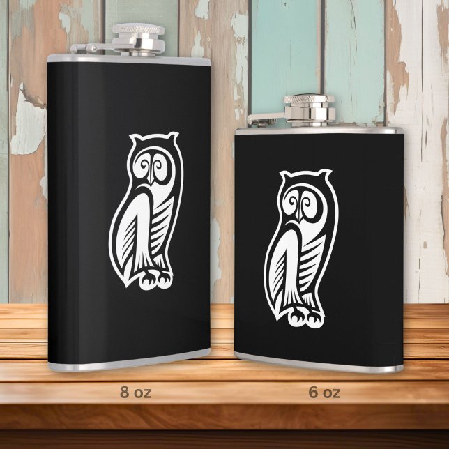 Flasques Symbole de hibou blanc (Créateur téléchargé)