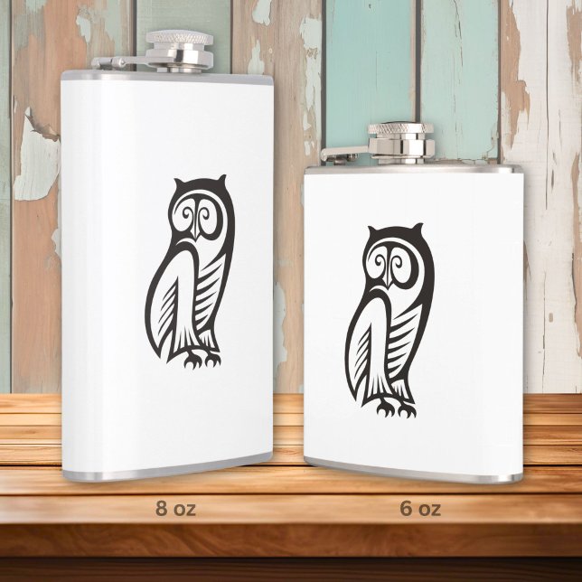 Flasques Symbole de hibou noir (Créateur téléchargé)