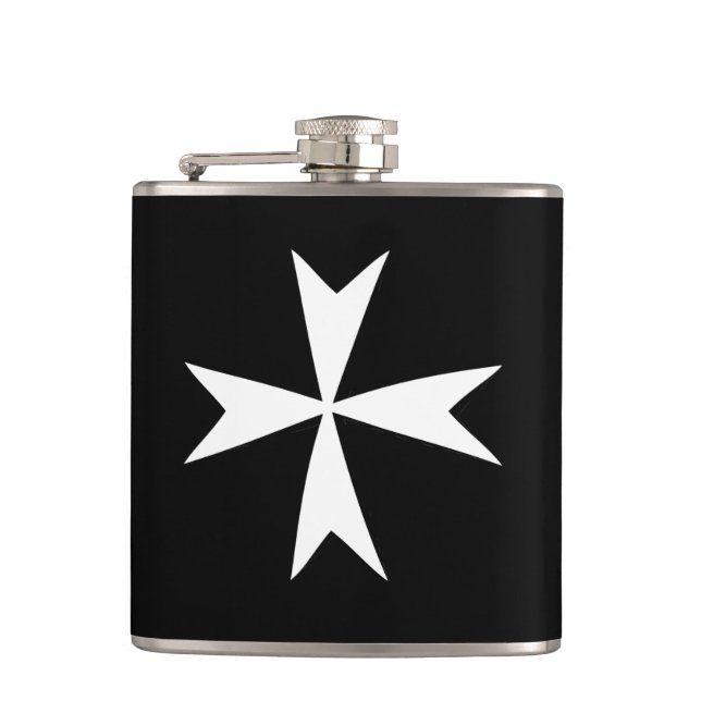 Flasques Symbole de mode du drapeau de la Croix-de-Malte bl (Devant)