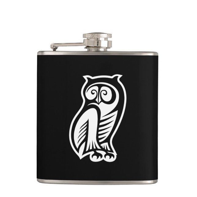 Flasques Symbole hibou blanc (Devant)