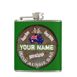 Flasques Symbole Irish Australian Pub personnalisé