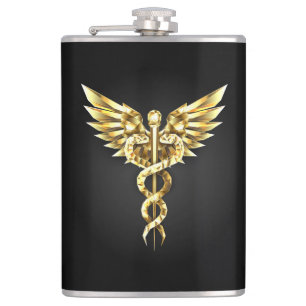 Flasques Symbole Polygonal Or Caduceus