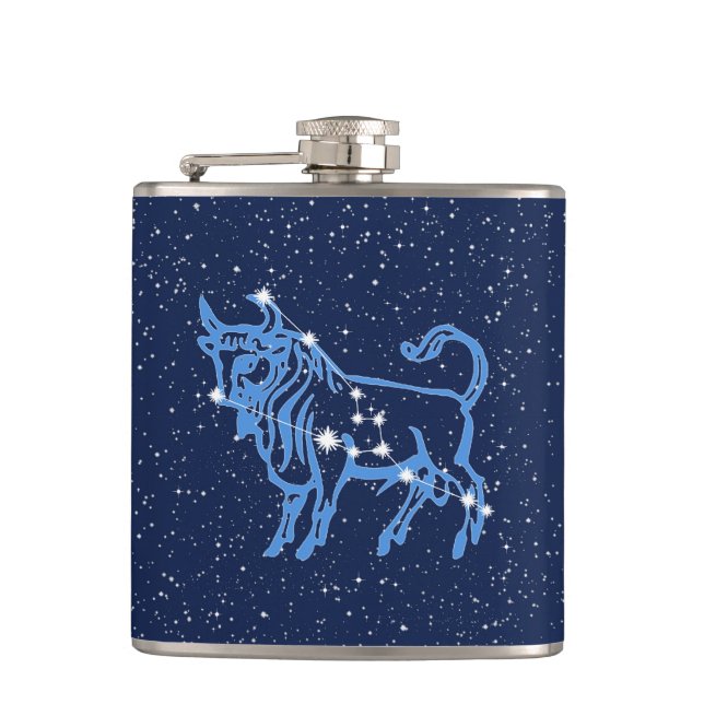 Flasques Symbole Taurus Constellation et Zodiaque avec étoi (Devant)