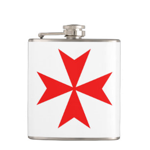 Flasques symbole templar de religion de Croix-Rouge de