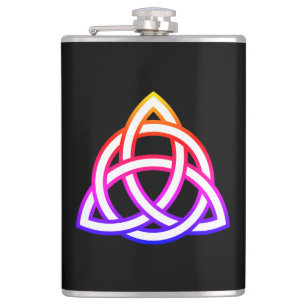 Flasques Symbole triquetra de noeud de trinité celtique