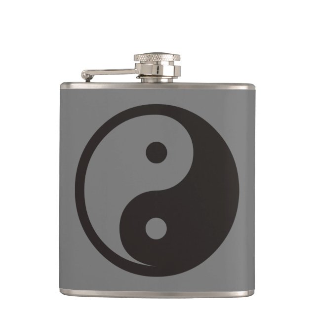 Flasques Symbole Yin Yang - conception de tatouage solide (Devant)