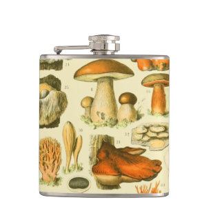 Flasques Tabouret de toilette Vintage de champignons Illust