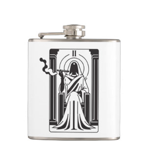 Flasques Tarot Grande Prêtresse Fumée de Cannabis Occultism