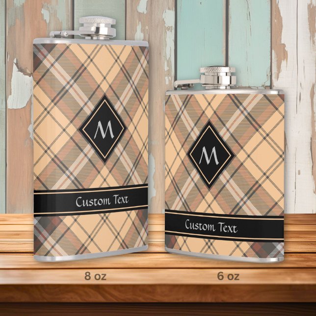 Flasques Tartan beige et marron (Créateur téléchargé)