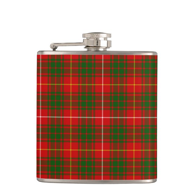 Flasques Tartan Bruce rouge vert carreaux (Devant)