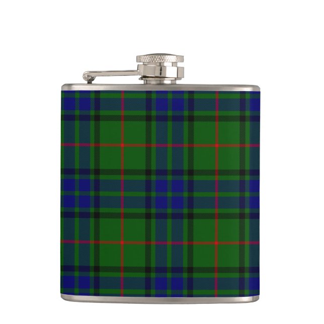Flasques tartan de Lauder bleu vert à carreaux (Devant)