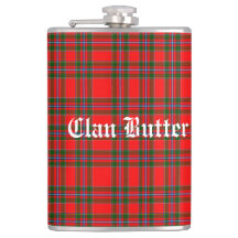 Tartan du beurre de clan et texte personnalisé
