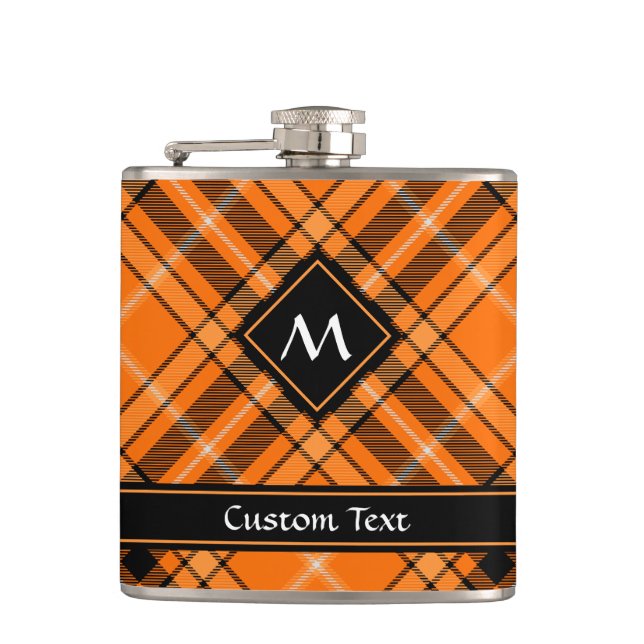Flasques Tartan orange d'Halloween (Devant)