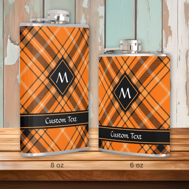 Flasques Tartan Orange Halloween (Créateur téléchargé)
