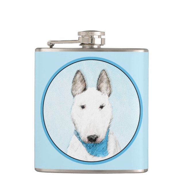 Flasques Taureau Terrier - Cute Original Chien Art (Devant)