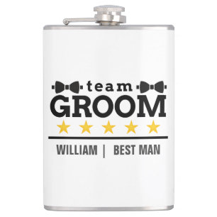 Flasques Team Groom personnalisée Best Man