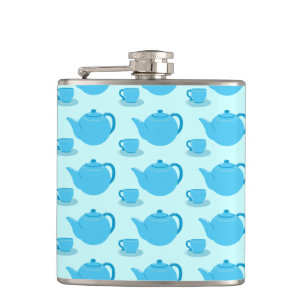 Flasques Teapot bleu classique