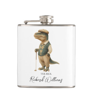 Flasques Tee-Rex golfeur dinosaure signature nom cool