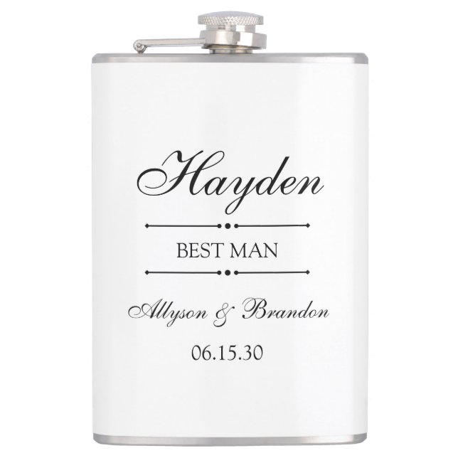 Flasques Témoins de mariage personnalisés (Devant)