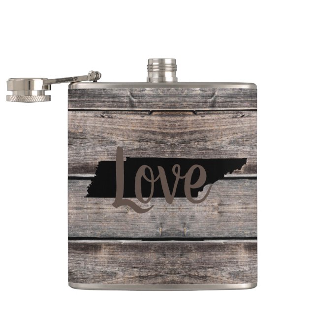 Flasques TENNESSE rustique AMOUR en écriture | (Ouvert)
