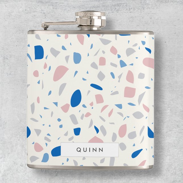 Flasques Terrazzo Motif Neutre Naturel Élégant (Créateur téléchargé)