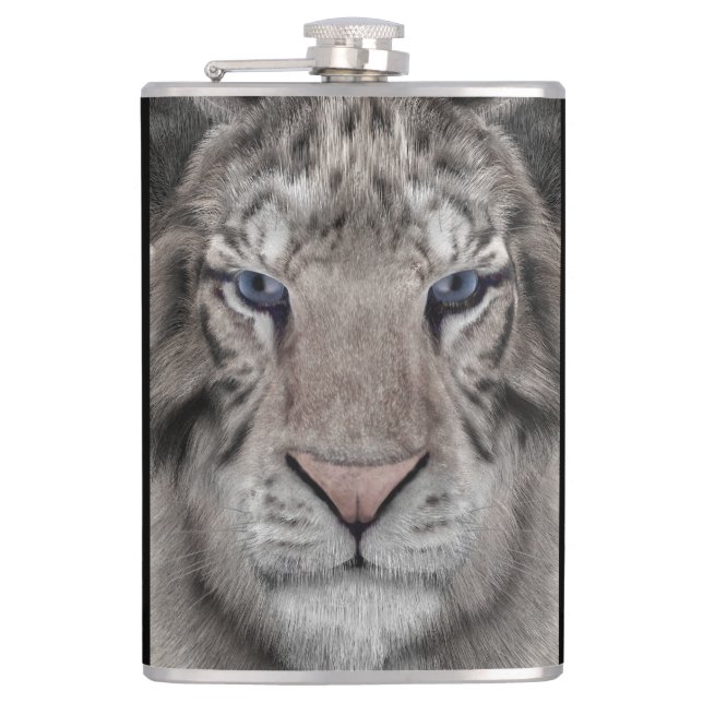 Flasques Tête de Tigre Blanc Esthétique Faunique (Devant)