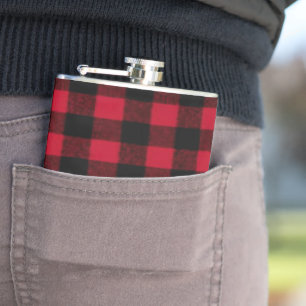 Flasques Texture rouge de bûcheron de plaid de Buffalo de