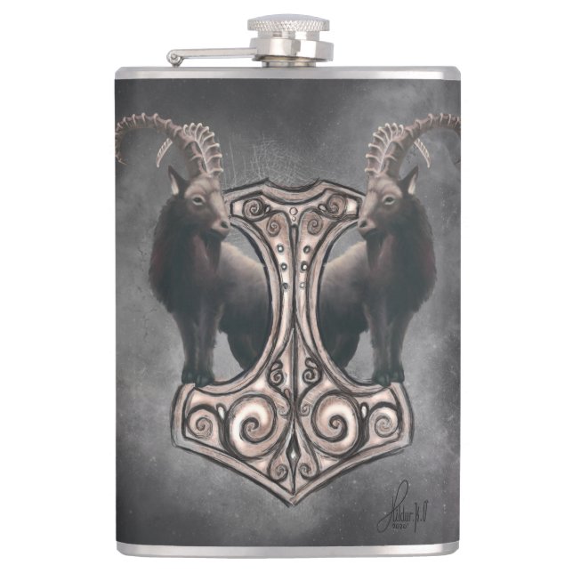 Flasques Thor's Might : Mjölnir et le Thunderous Companion (Devant)