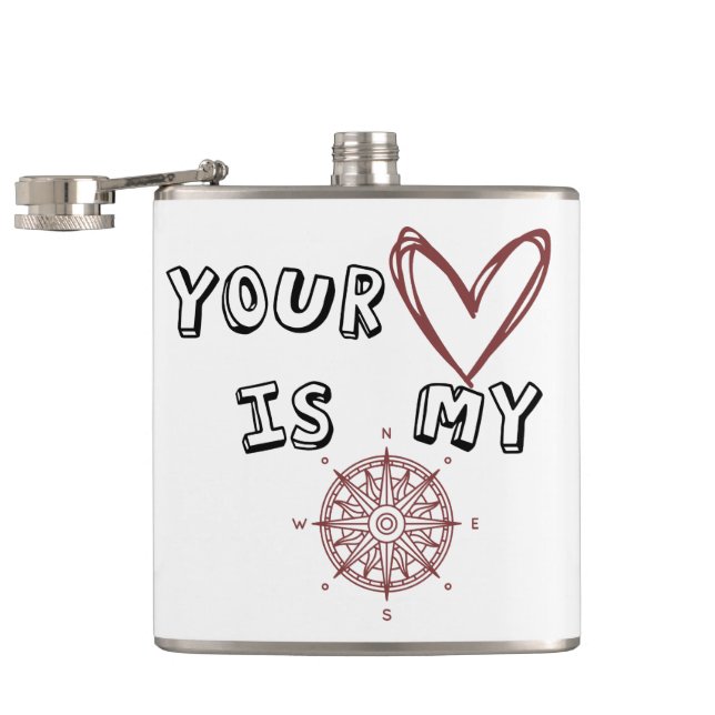 Flasques Ton coeur est mon boussole (Ouvert)