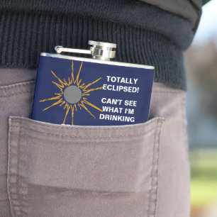 Flasques Totalement éclipsé drôle personnalisable