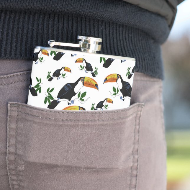 Flasques Toucans Tropicaux - Jungle Enjouée (En situation)