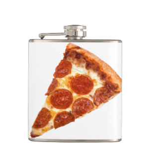 Flasques Tranche de pizza pepperoni classique de SlipperyJo