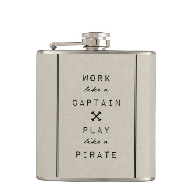 Flasques Travail comme un capitaine Play Like A Pirate (Devant)