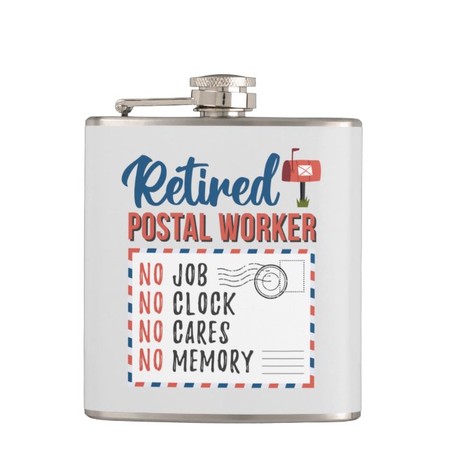 Flasques Travailleur Postal Retraité Facteur Retraite (Devant)
