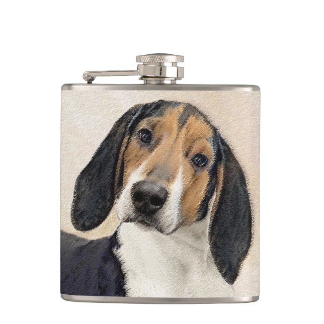 Flasques Treeing Walker Coonhound Peinture - Art original (Devant)