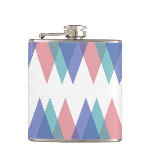 Flasques Triangles bleu et corail
