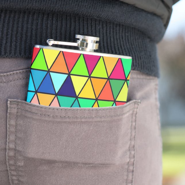 Flasques Triangles colorés (En situation)