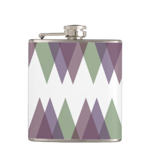 Flasques Triangles mauve et vert