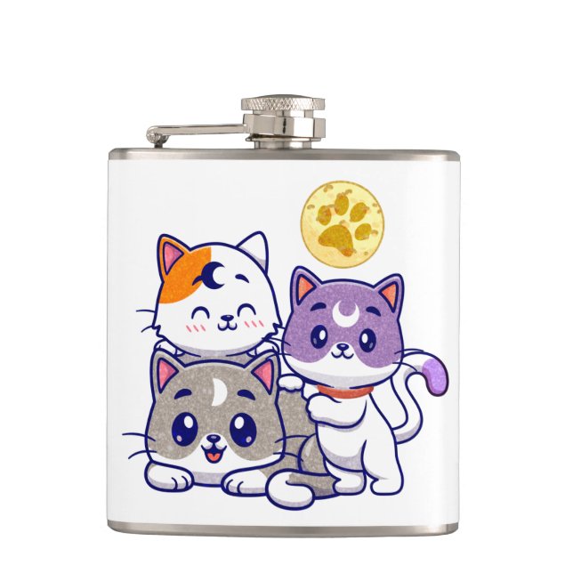 Flasques Trio adorable - Trois chats mignons (Devant)