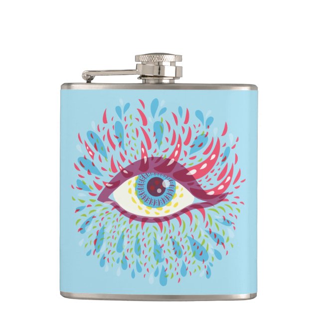 Flasques Trippy Oye Psychedelic Art (Devant)