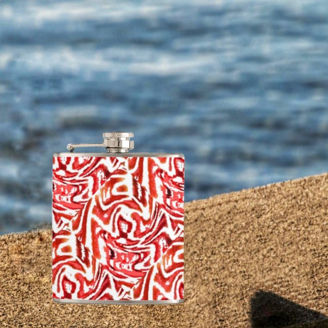 Flasques Tropique rouge (A tropical, look in a flask, transports you, to a tropical vacation!)