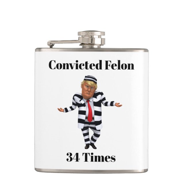 Flasques Trump condamné Felon Flask (Devant)