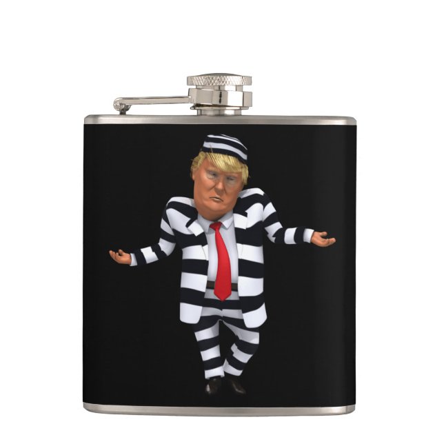 Flasques Trump en prison porte un ballon (Devant)