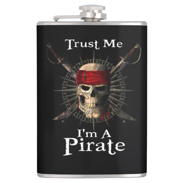 Flasques Trust Me I'm A Pirate Skull and Swords Funny (Devant)