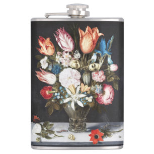 Flasques Tulipes et Roses Hollandaises Antiques de Bosschae