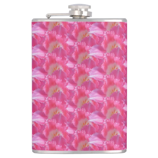 Flasques Tulipes roses frites - Design floral moderne (Devant)